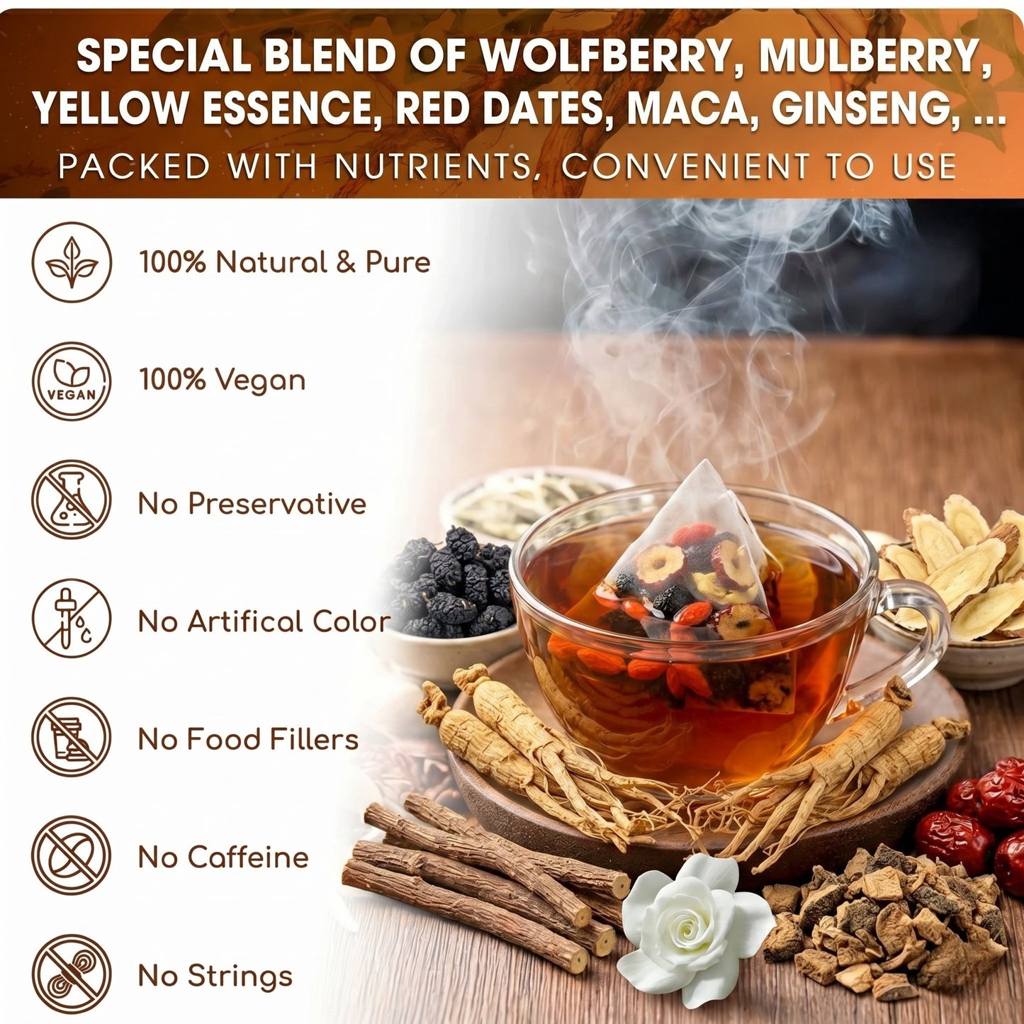 Ginseng Five Treasures Tea
